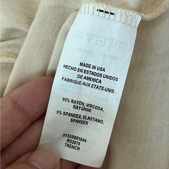 2b Bebe Cream Beige Open Front Cascading Cardigan Lightweight Size M - Picture 5 of 6